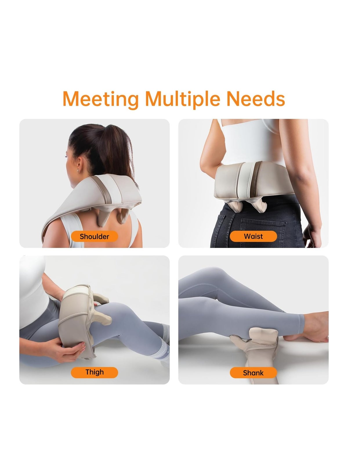 Neck and Shoulder Massager with Heat, Deep Tissue Kneading Massage Pillow for Ba
