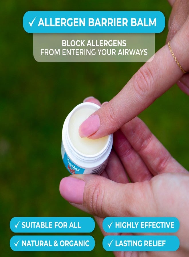HayMax Allergen Barrier Balm for Kids, 0.17 fl oz (5ml, Organic, Natural & Non-Drowsy, Children Hay Fever Allergy Relief - Traps Pollen, Dust & Pet Allergen - Ragweed & Cedar - Image 2