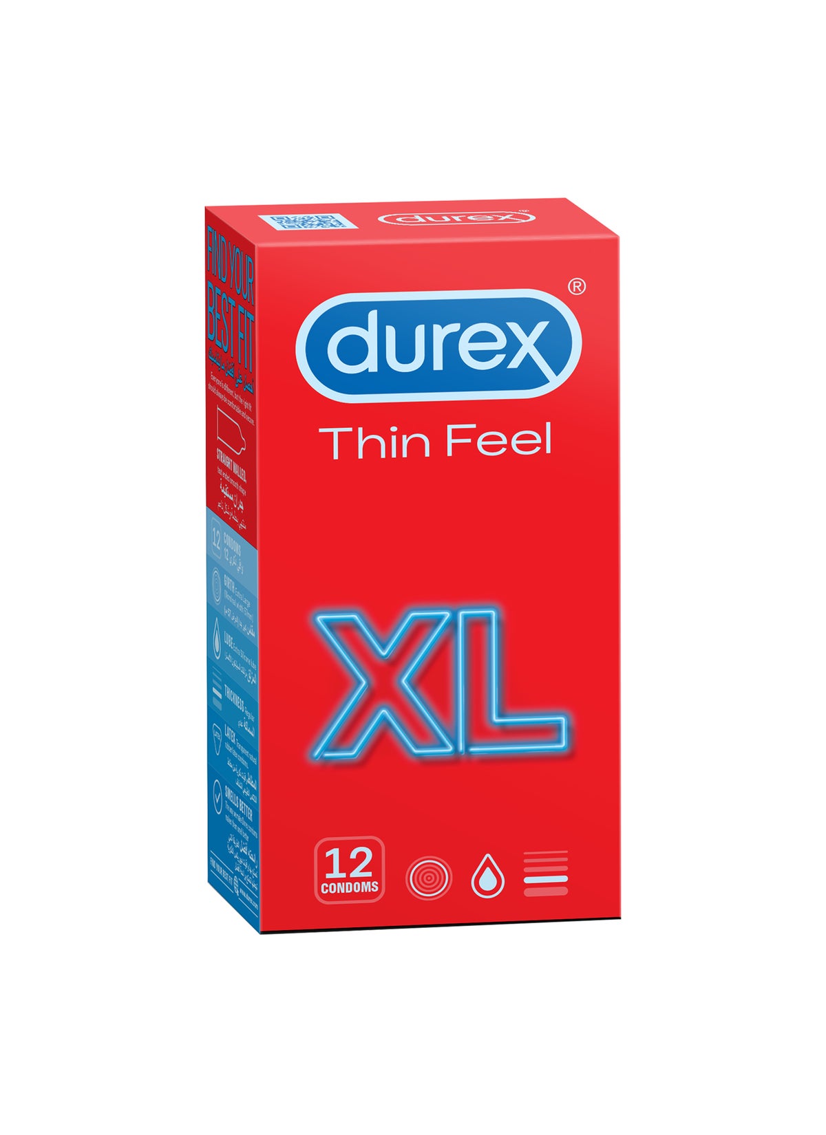 Thin Feel xl Lubricated Condoms For Men 12 Pieces