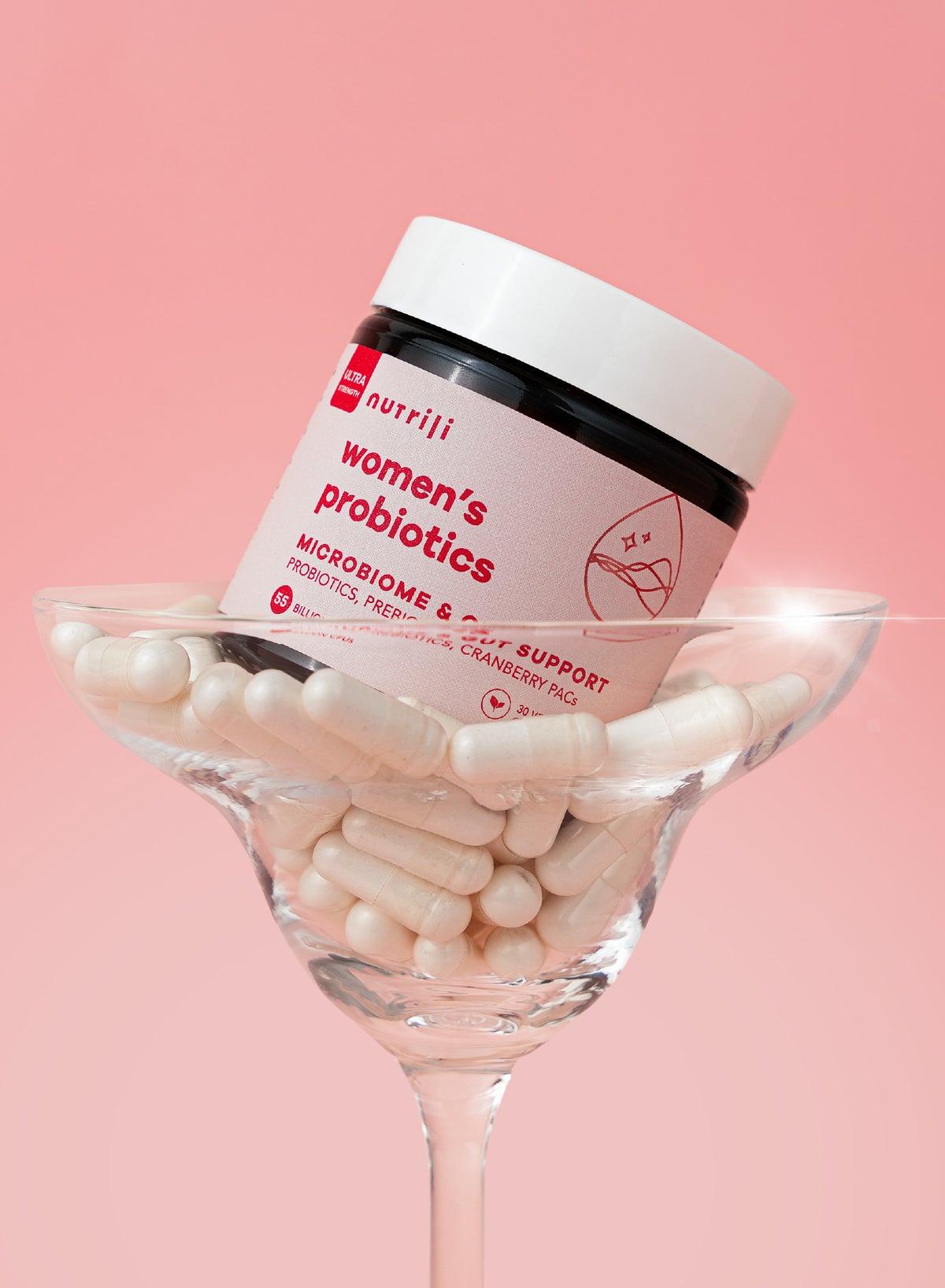 Nutrili Women Probiotics | For Women with Prebiotics, Cranberry & D-Manose | Digestion, Vaginal & pH Balance - Image 4