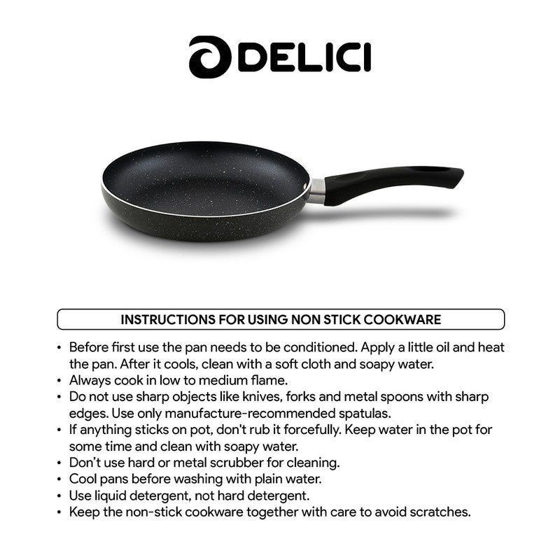 Non Stick Frying Pan 20CM – Granite Coated Cookware Fry Pan, PFOA-Free, Inductio