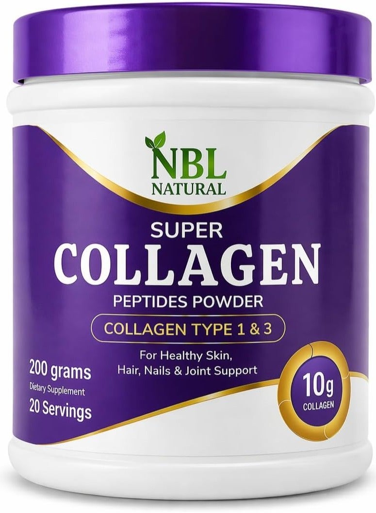 Super Collagen Peptides Powder Unflavored 200 grams