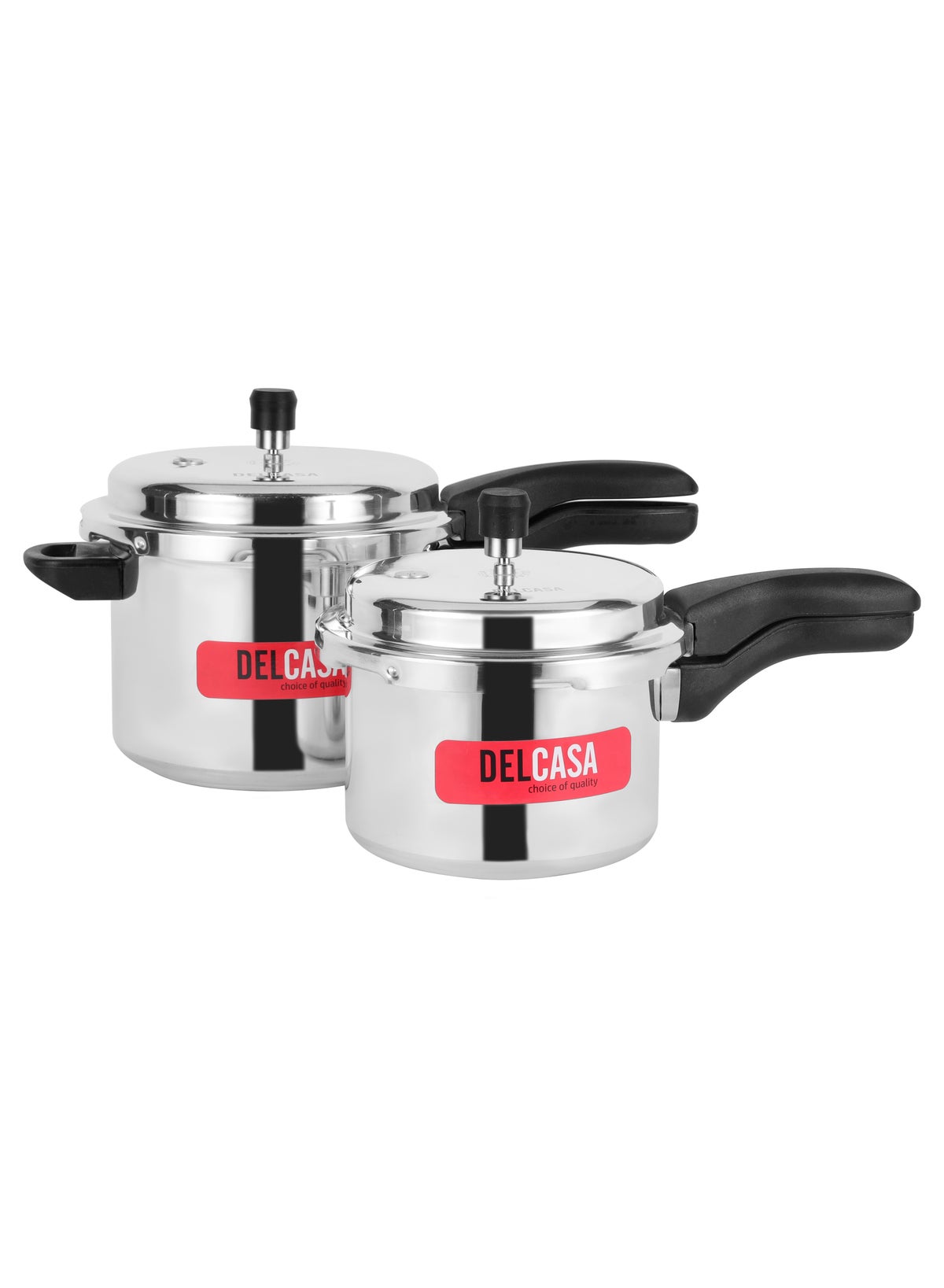 Delcasa 5+3Ltr Combo Aluminum Pressure Cooker - Image 2