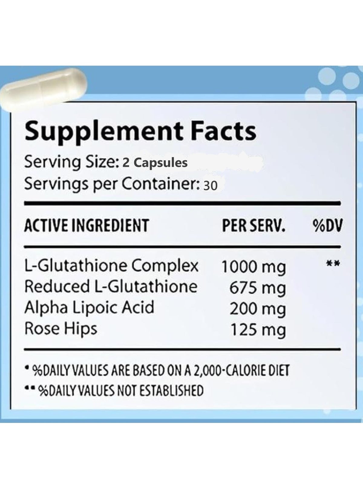 Reduced L-Glutathione Complex, Gluta-1000, 60 Capsules. Packaging May Vary - Image 4