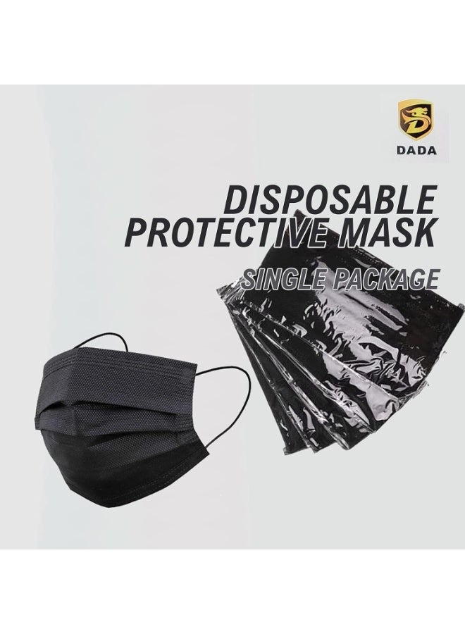 Disposable Face Mask with Comfortable Ear Loop (50 Pieces, Black) - Image 4