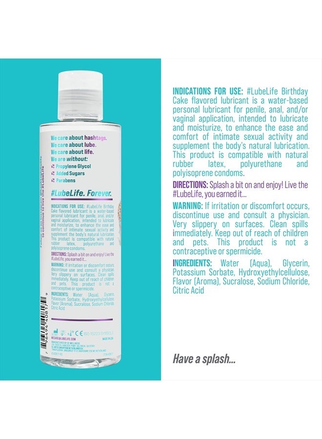 Water-Based Birthday Cake Flavored Lubricant, Personal Lube for Men, Women and Couples, Made Without Added Sugar, 8 Fl Oz - Image 3