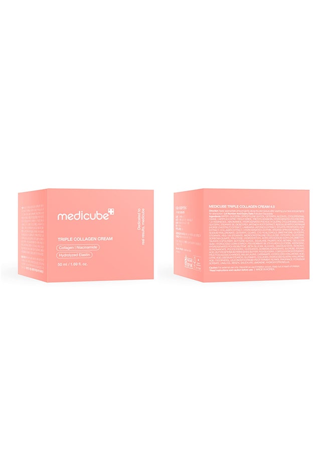Triple Collagen Cream - Hydrating & Firming Moisturizer with Hyaluronic Acid, Pr