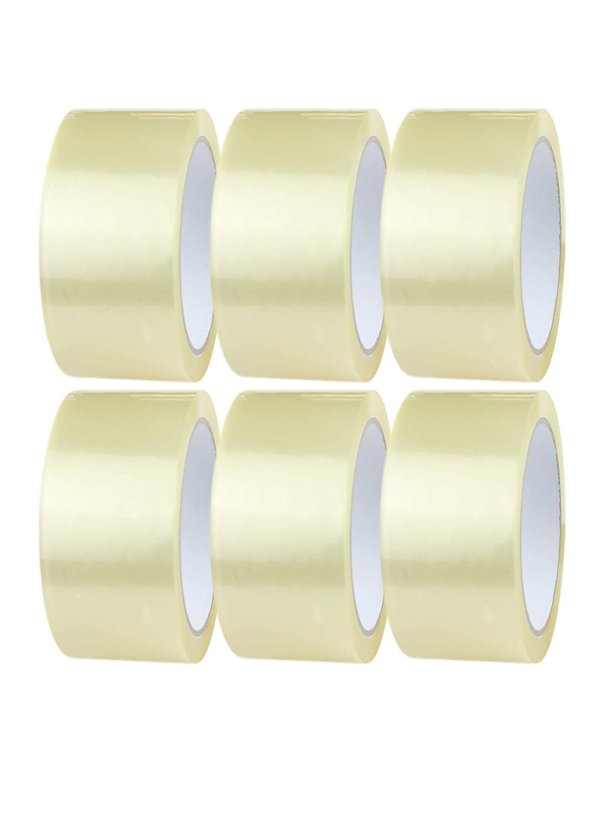 Clear Packing Tape Roll 2 Inch x 100 Yards (Pack of 6) | Heavy Duty BOPP Packaging Tape for Carton Sealing, Shipping & Moving Boxes