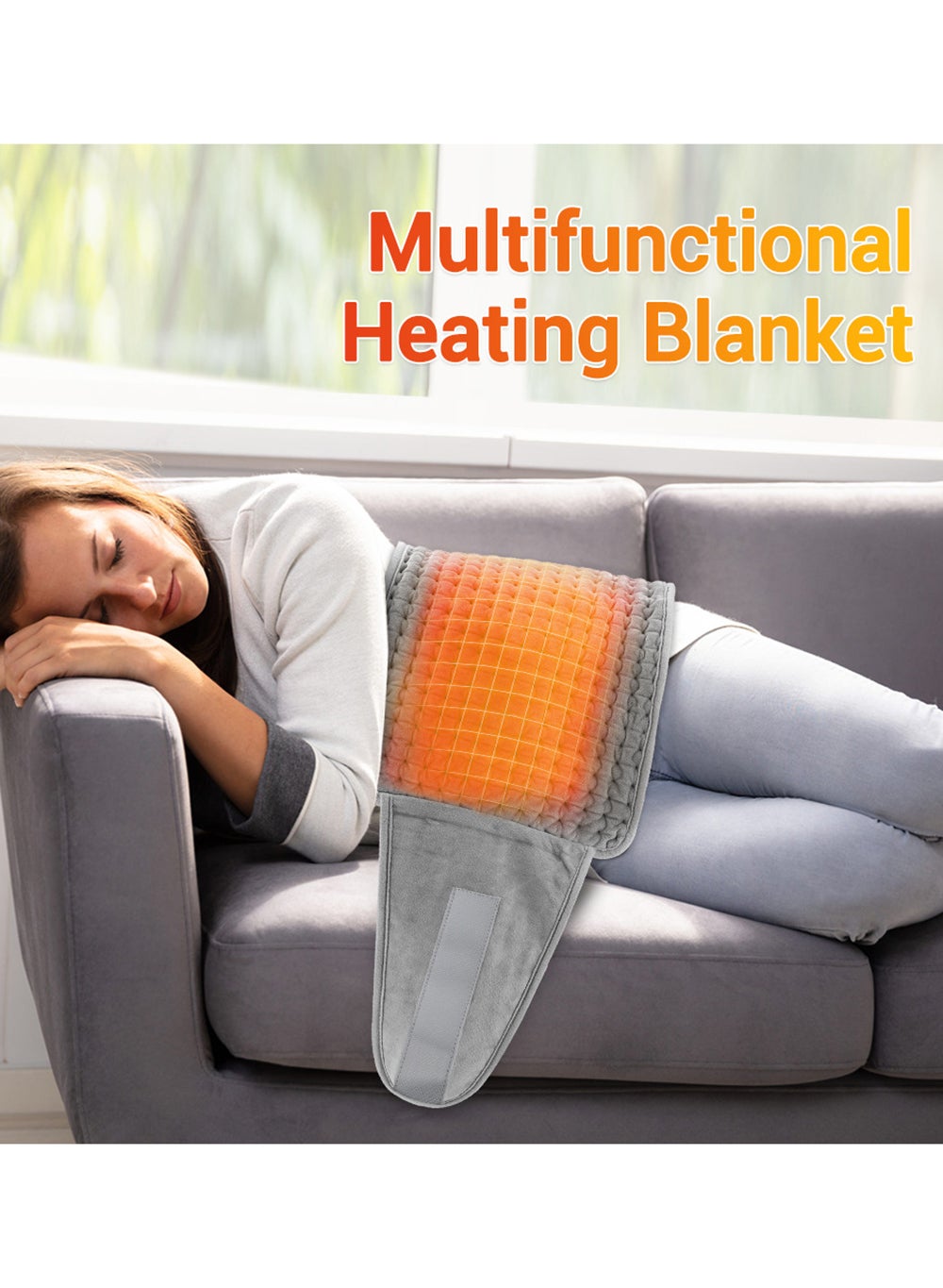 Electric Waist Heating Belt With LCD Controller Heating Pad Electric For Period Pain Relief Back Pain And Cramps Relief - Image 3