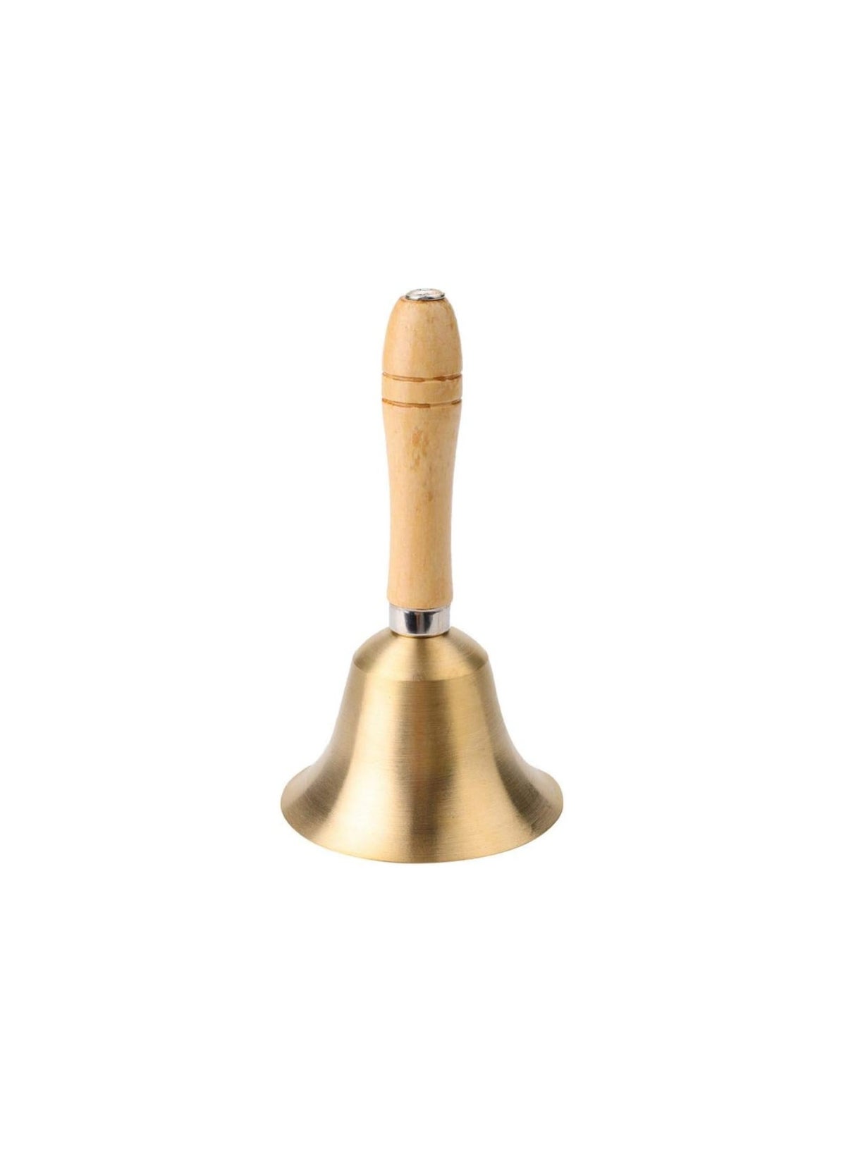 8 cm Loud and Clear Hand Bell with Wooden Handle Classic Design for School Toy Percussion - Image 6