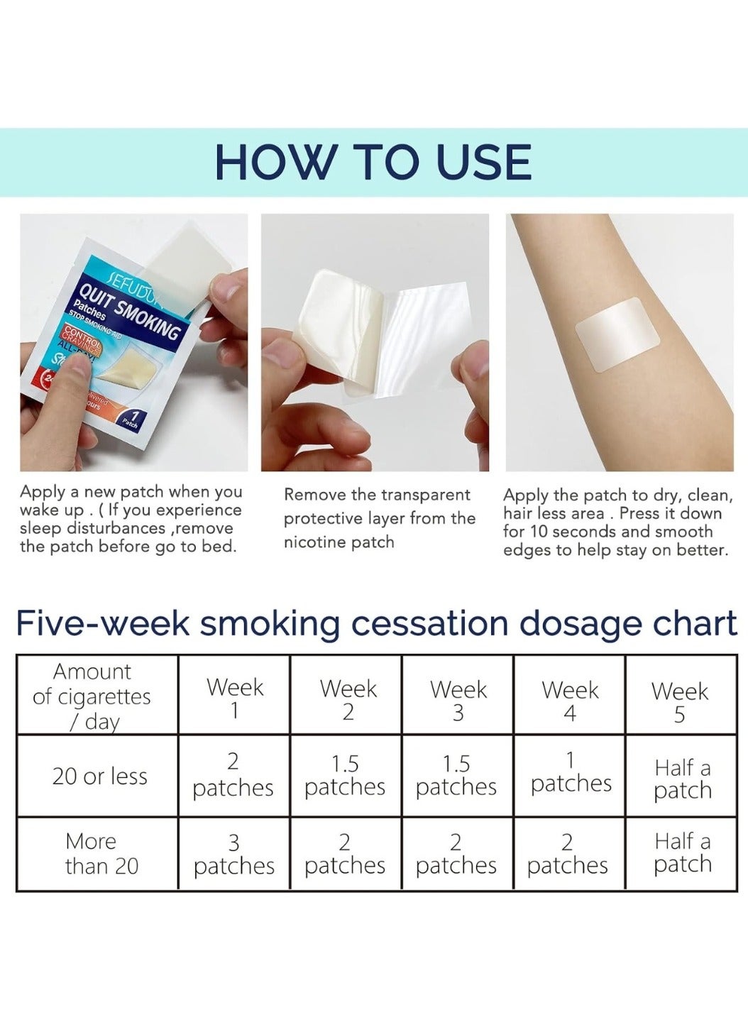 60 Pcs Quit Smoking Patches Helping Quit Patch Stop Smoking Aid Steps 1 Through