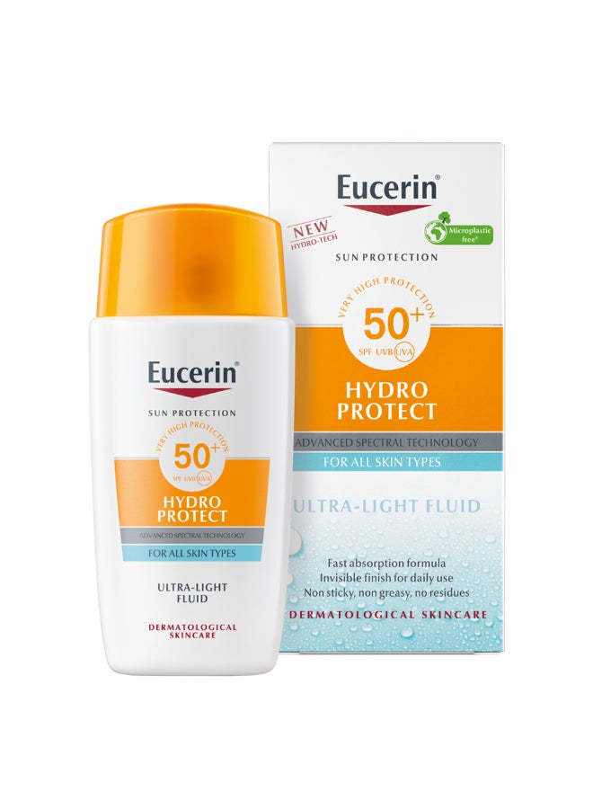 Sunscreen Hydro Protect Face Ultra Light Fluid, High UVA/UVB Protection, SPF 50+