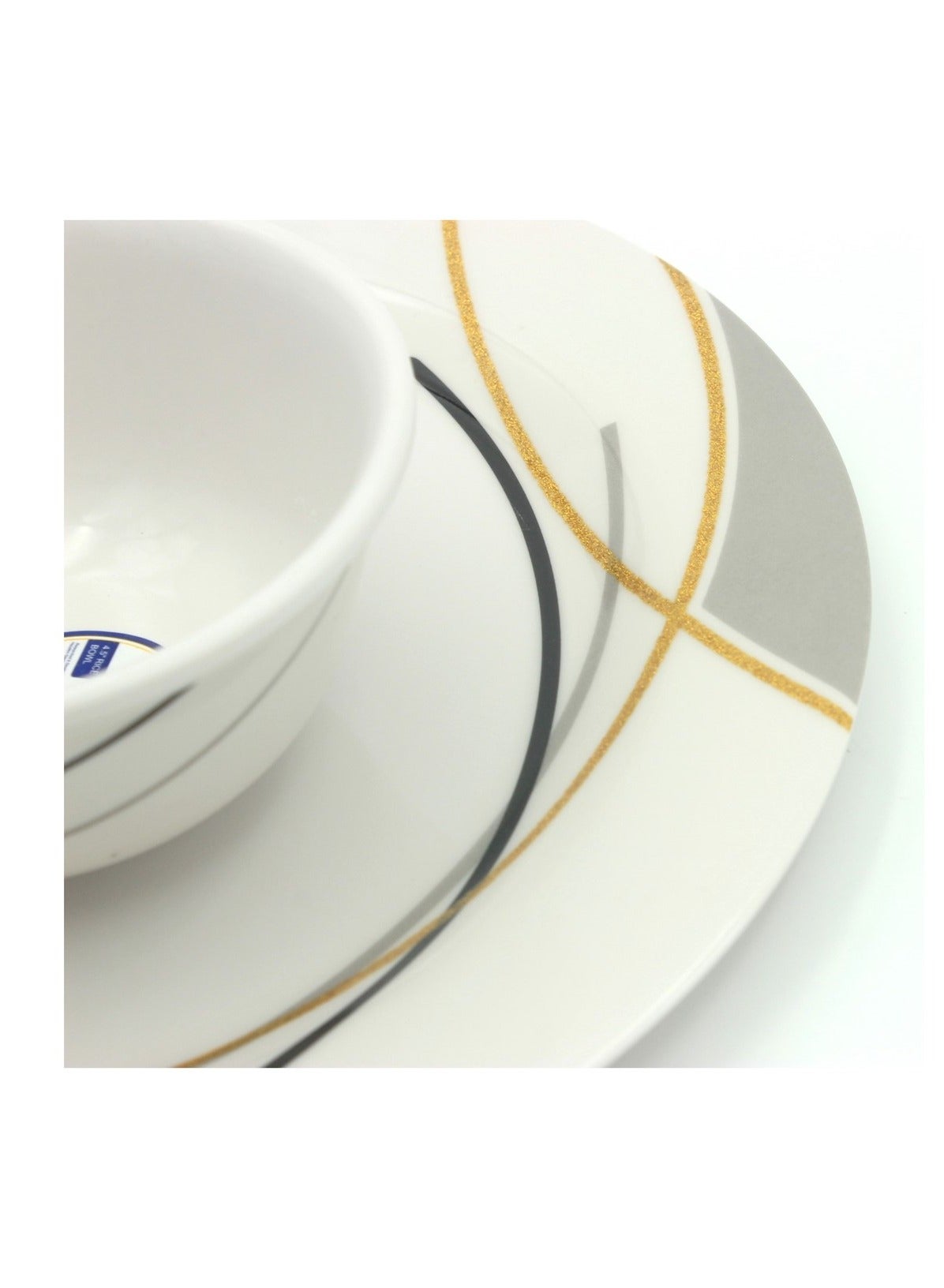 Melrich 38 piece Melamine Dinnerware set Dinner Soup salad plates bowls spoons serving plates Durable and Long lasting for kitchen Dishwasher safe - Image 5
