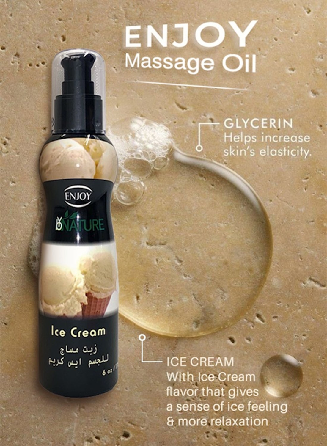 Enjoy Ice cream Massage Oil 175ml - Image 2