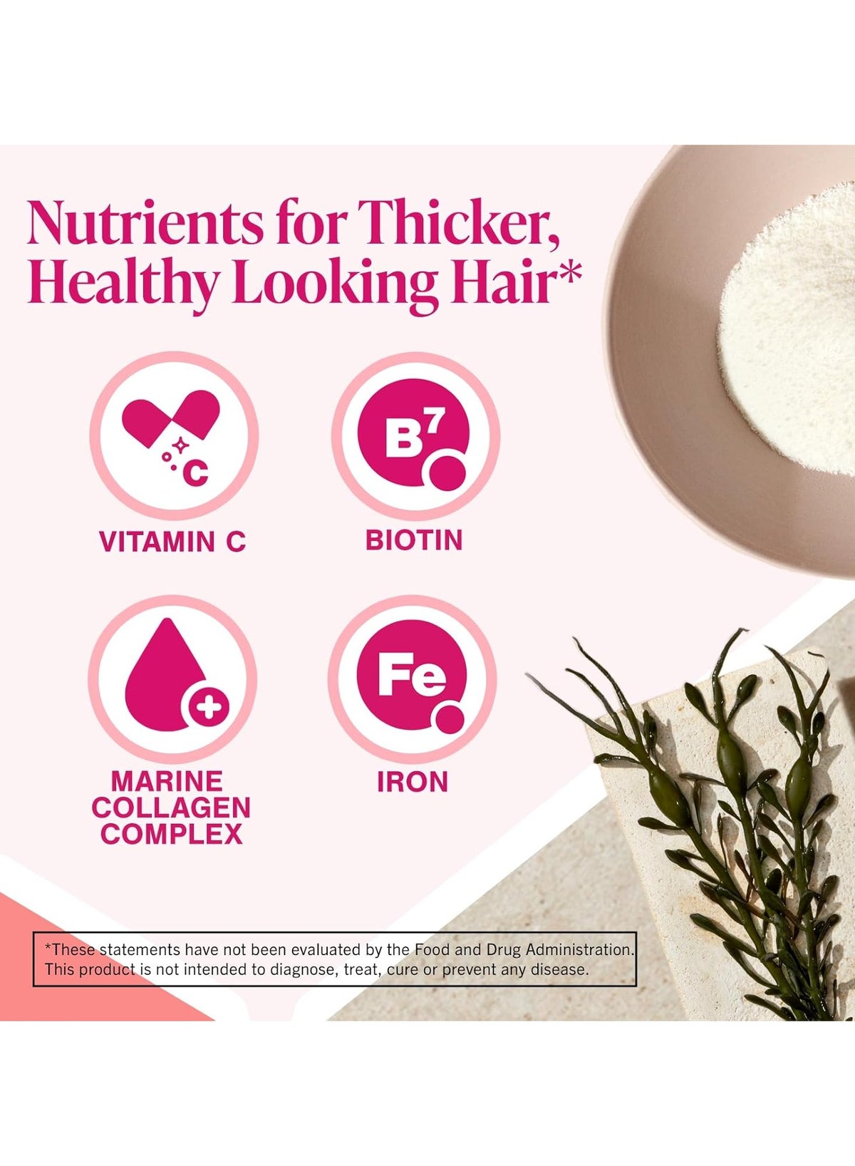 Hair Growth Supplement for Women with Iron, Biotin, Zinc, Vitamin C, Nourish Thinning Hair and Increase Hair Thickness, Hair Multivitamins for Women - 60 Tablets - Image 6