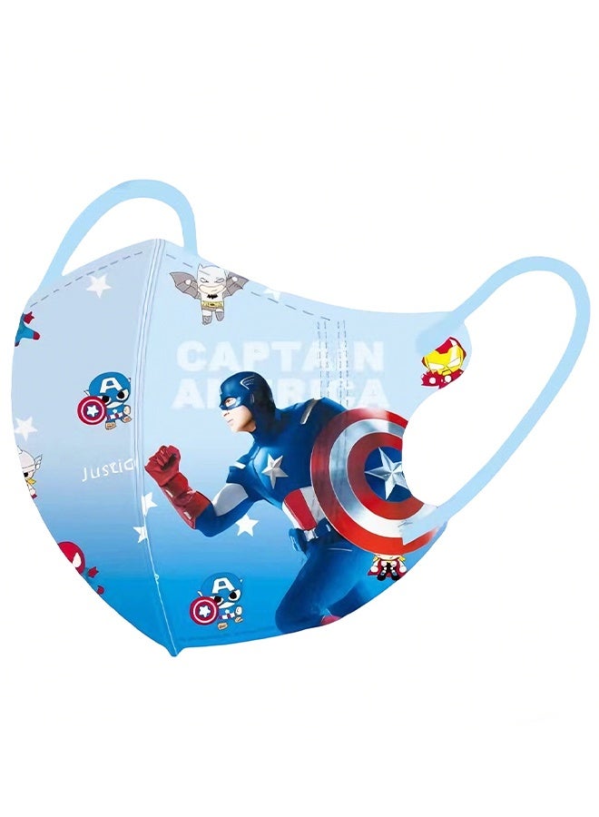 Individually Wrapped Kids Disposable Face Mask,50 pcs Masks for Children and Teenagers,3-Layer Cute Unisex Children's Masks - Image 5