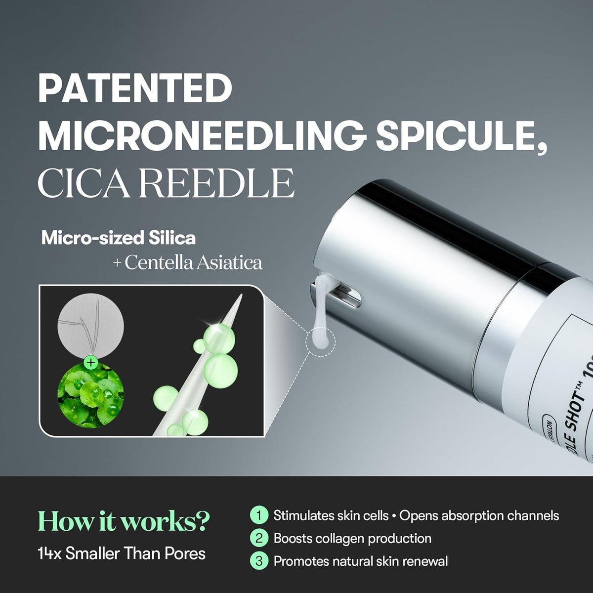 Reedle Shot 100 Essence 50ml | Reedle Micro-Needle Serum for Pores, Smooth Skin Texture & Glow - Image 3