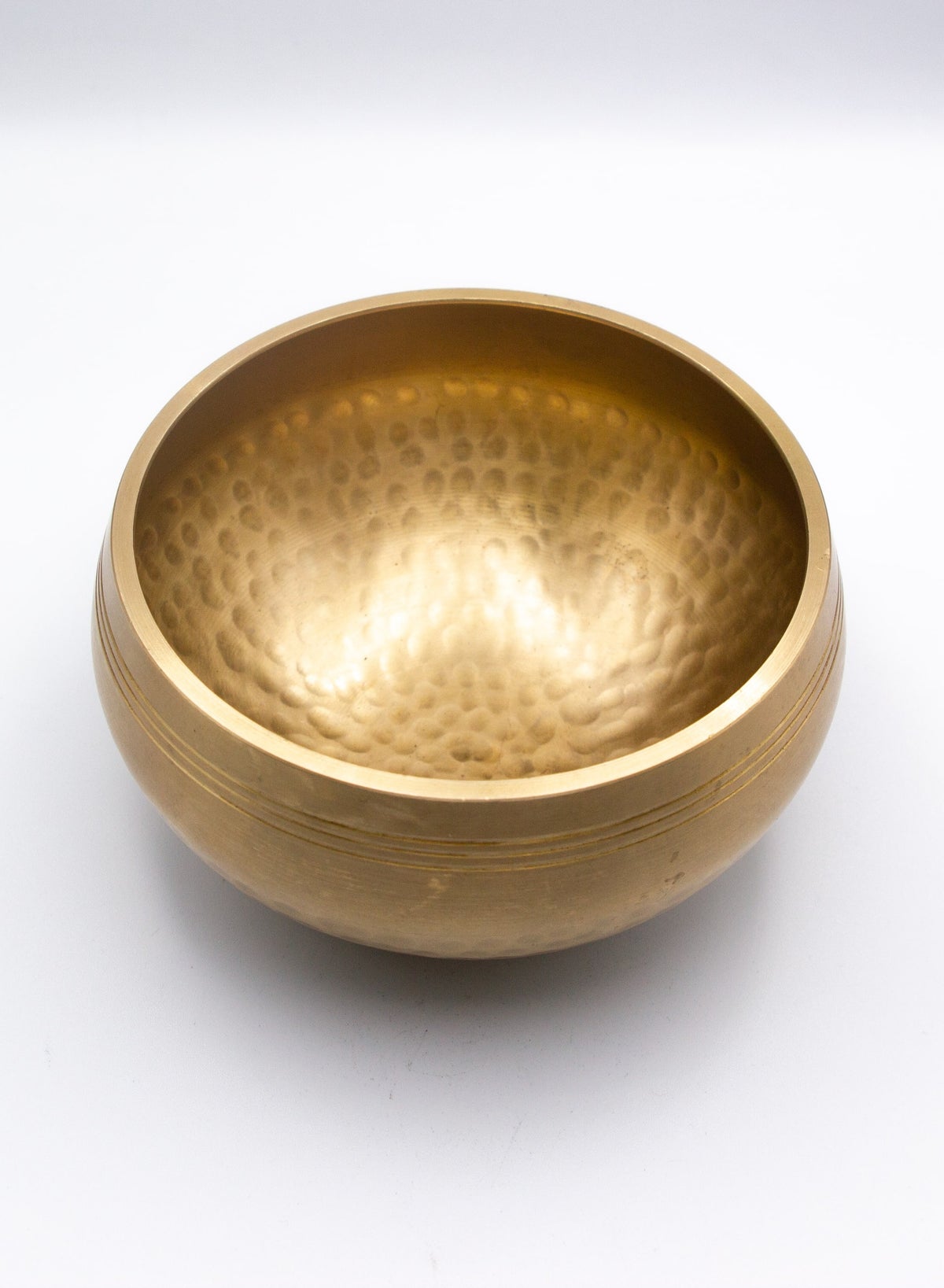 Authentic Himalayan Pure Golden Shinning Singing Bowl Single Set Handcrafted in Nepal Medium (455 grams) Includes Traditional Wooden Striker and Silk Cushion - Image 5