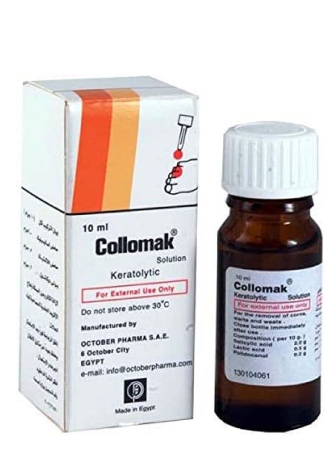 Solution against warts condylomas calluses 10ml