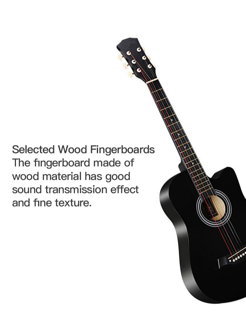38 Inch Classical Guitar Kit With 6 Strings Gig Bag Tuner Picks Strap For Beginners Adults Kids Birthday Gift - Image 5