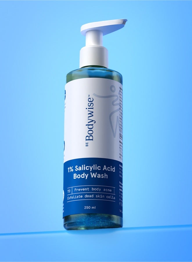 Be Bodywise 1% Salicylic Acid Body Wash Shower Gel | For Body Acne, Strawberry Skin | Infused with1% Salicylic Acid, Camomile extract, Pentavitin | Non-Drying, Paraben Free I All Skin Types I 250 ml - Image 5
