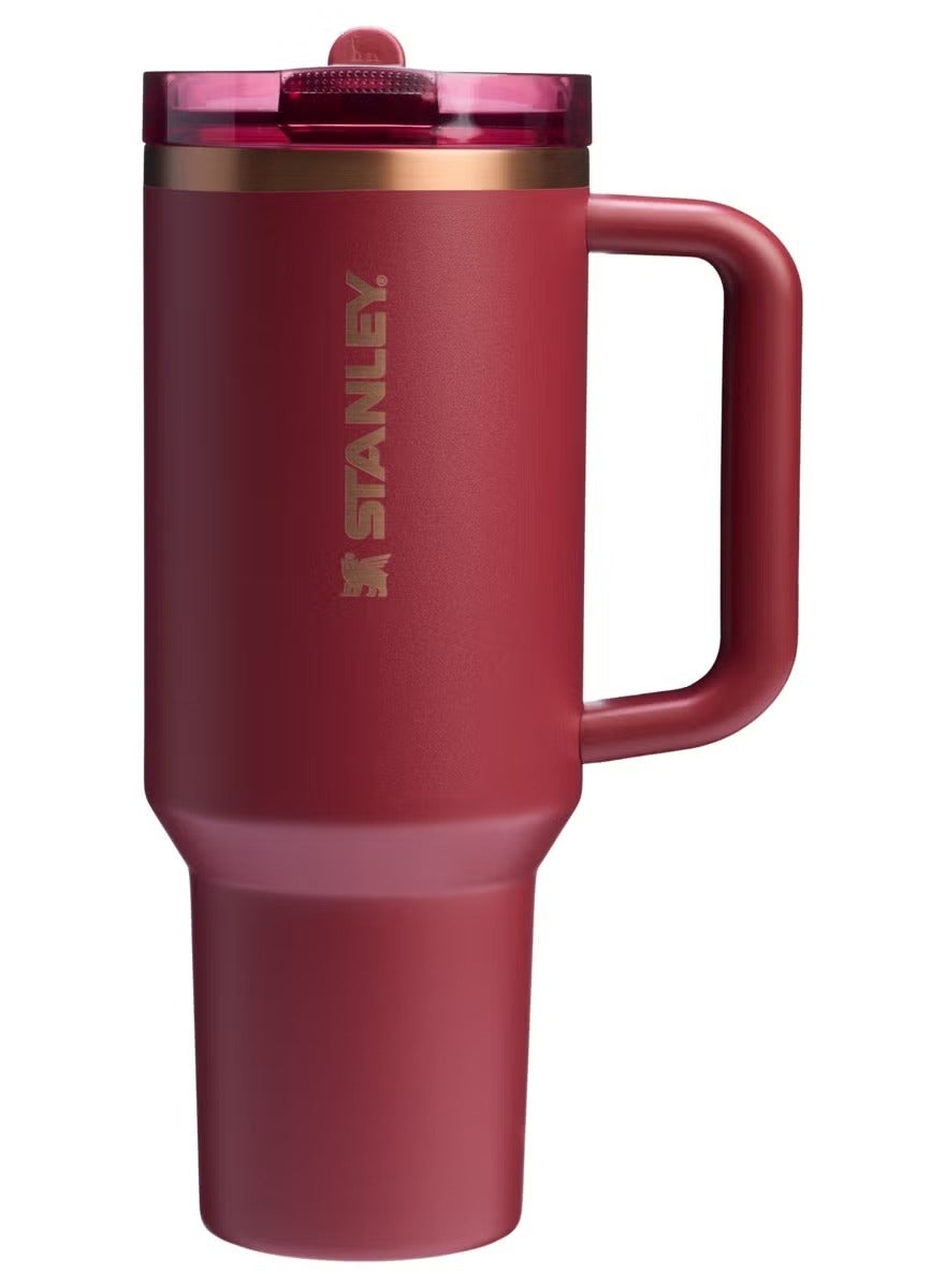 Quencher ProTour Flip Straw Tumbler with Leakproof Lid 40 oz | Built-In Straw & Handle | Cupholder Compatible for Travel | Insulated Stainless Steel Cup | BPA-Free