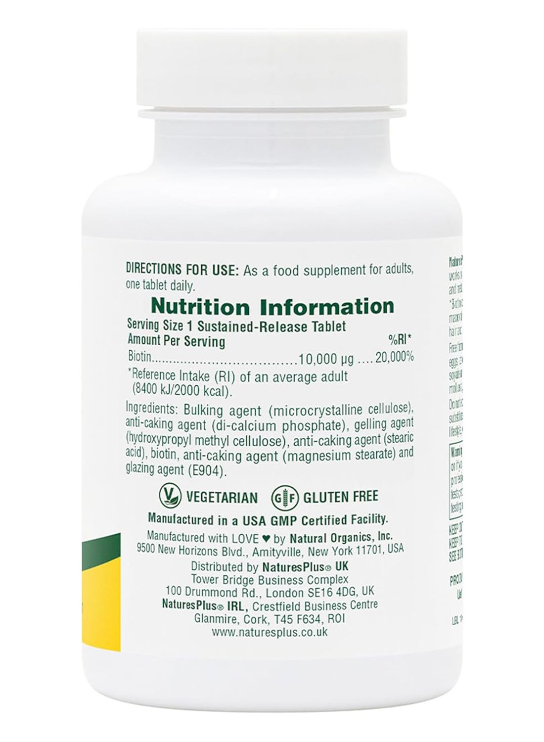 Sustained Release Biotin 10000Mg For Hair And Skin Support Beauty Support 90 Tablets - Image 2