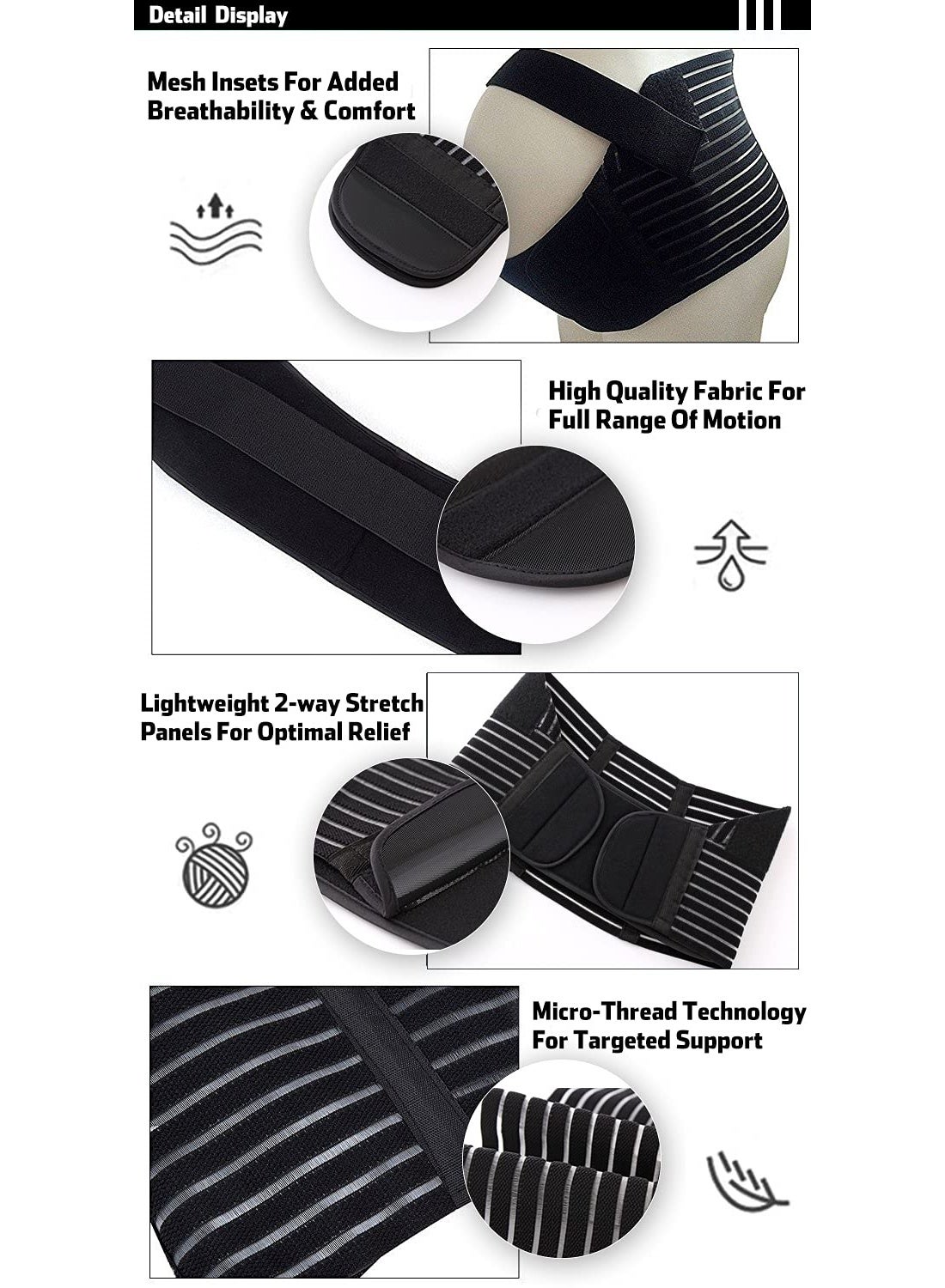 Recommended Maternity Belt - Care Breathable Abdomen Support and Pelvic Support 
