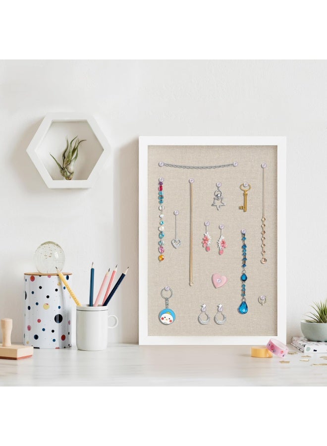 Cork Board with Linen White,Bulletin Board 30 cm x 40 cm Hanging Corkboards for Office Home School Message Board or Vision Board Decoration - Image 6