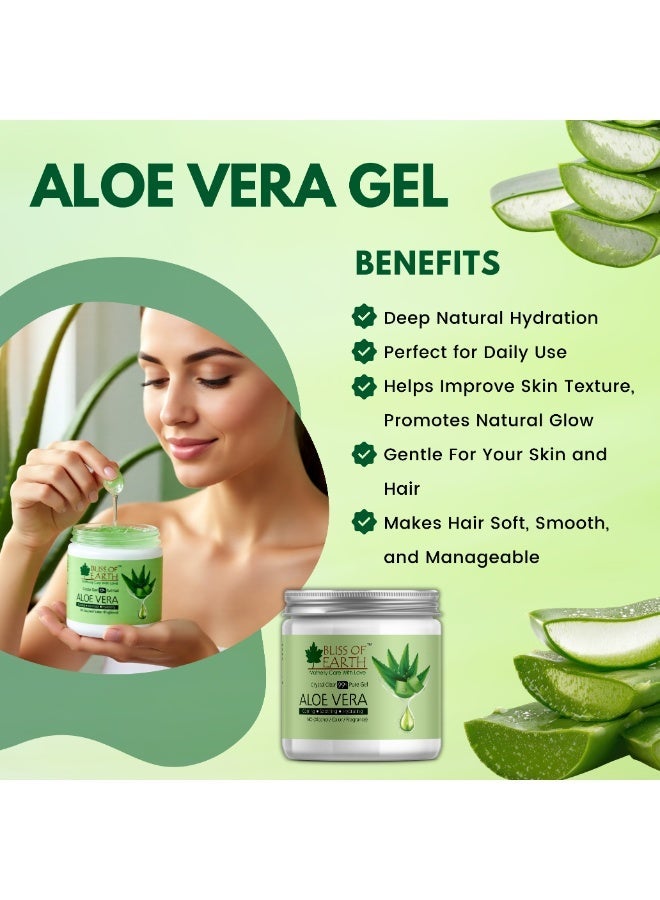 Bliss of Earth 99% Pure Aloe Vera Gel For Hair & Face, Crystal Clear Aloe Gel, 200g - Image 5
