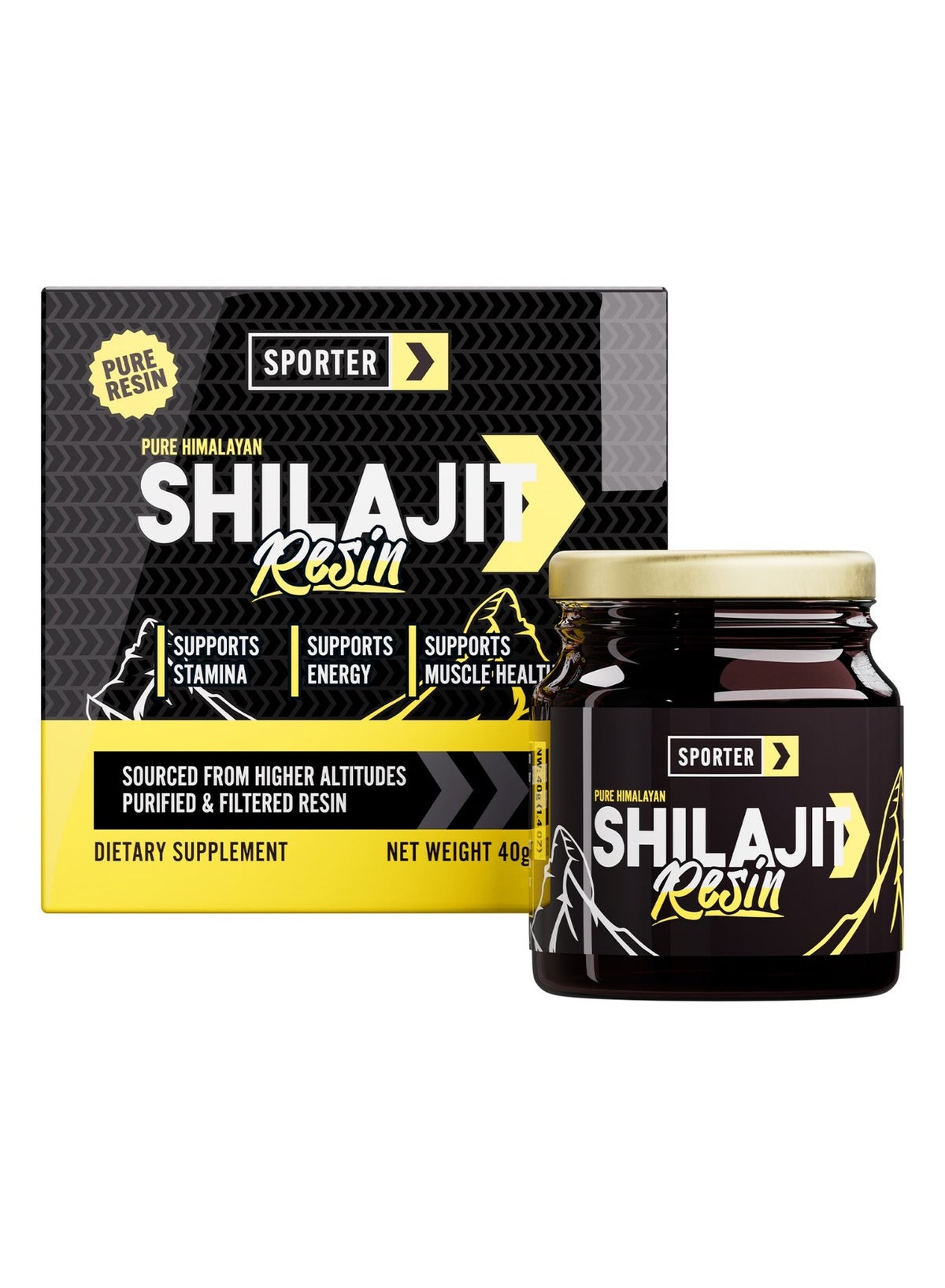 Sporter Pure Himalayan Shilajit Resin – 250mg per Serving, High Fulvic Acid, 40g Natural Dietary Supplement - Image 4