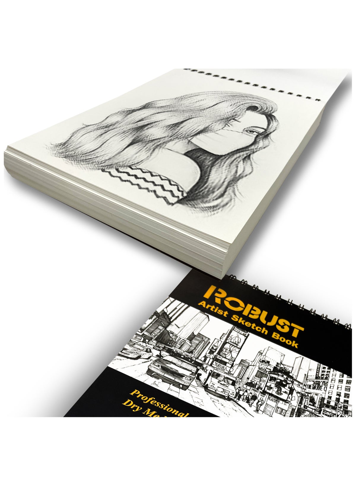 Robust 400 Series(5.5"x8.5") SketchBook, 100 Sheets Sketch Pad, 180gsm Drawing Notebook, Art Paper For Dry and Wet Media, Drawing Book For Kids, Spiral Bound Artist Sketch Paper, Acid-Free Art Book - Image 3