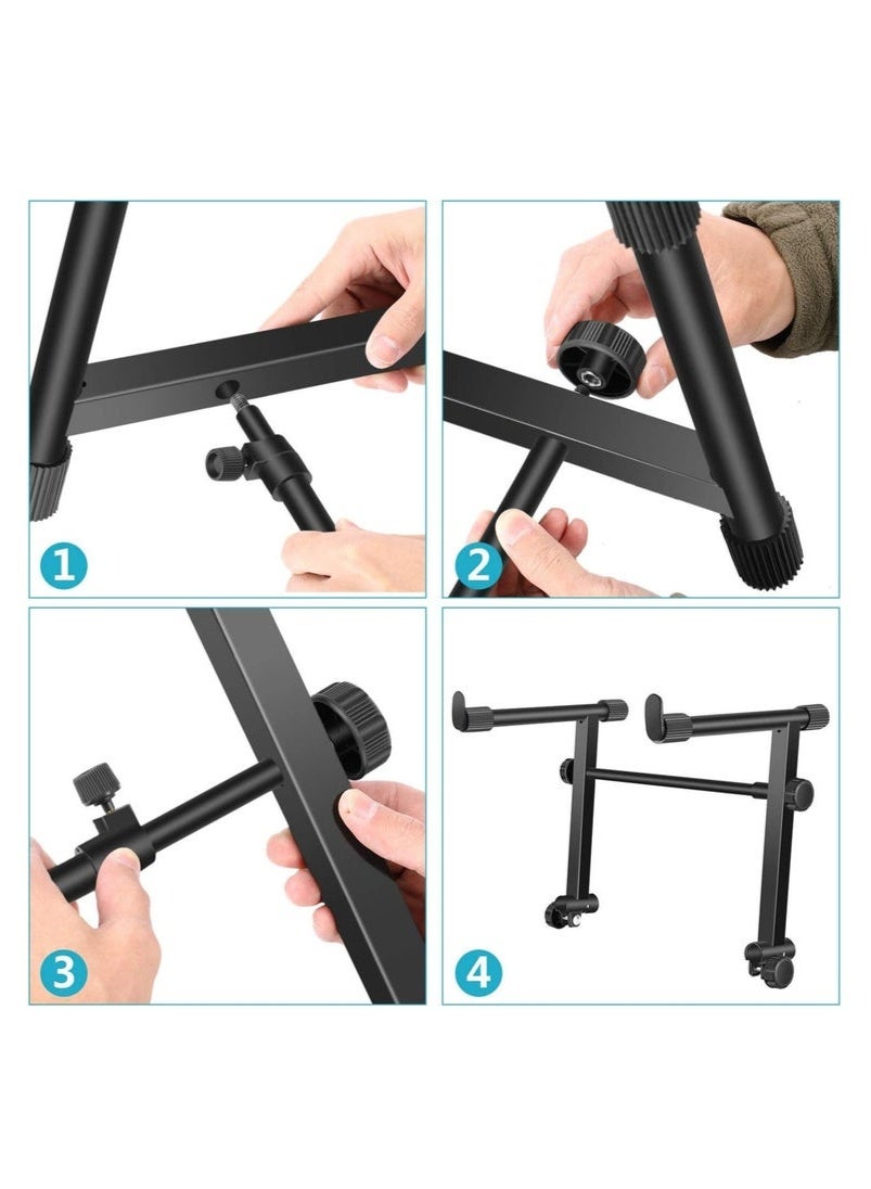 Second Tier Keyboard Stand for X-Style Keyboard Stand, providing a rock-solid fo