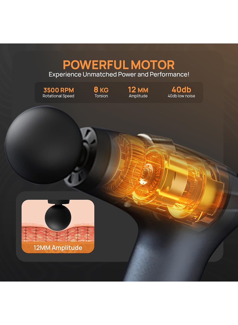 Mini Massage Gun With Muscle Massager Belt For Relaxation With Extended Handle 3