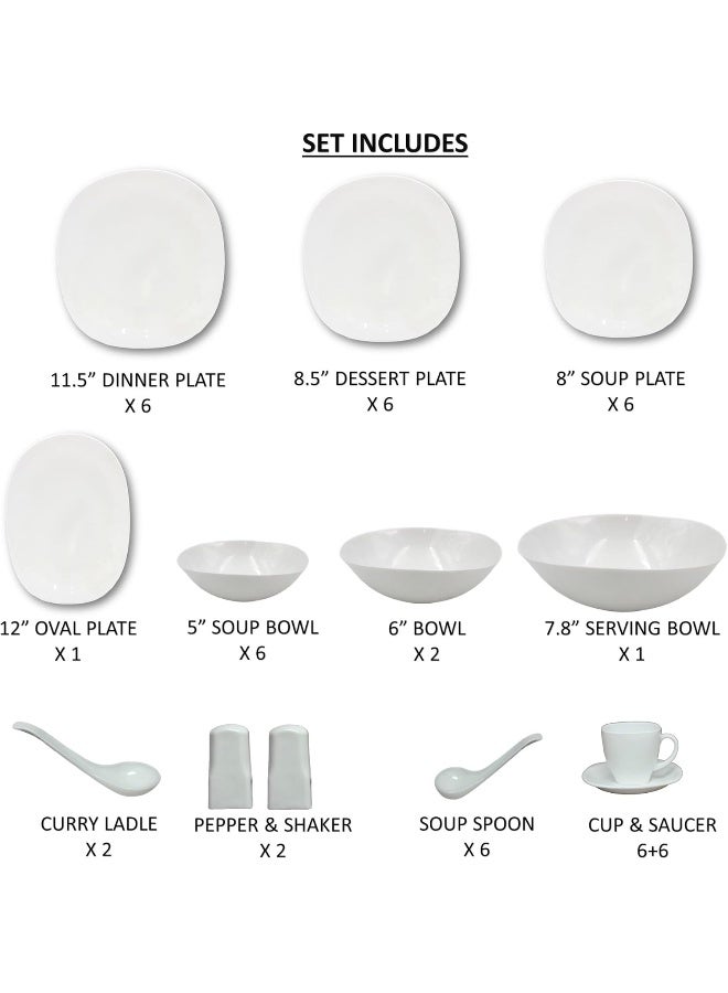 Melrich 50 Piece Opalware Dinner Set - Image 5