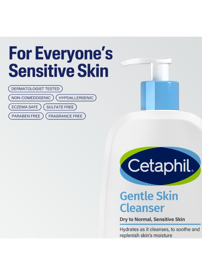 Gentle Skin Cleanser, Face And Body Wash For Dry To Normal, Sensitive Skin, Unscented clear 236ml - Image 4