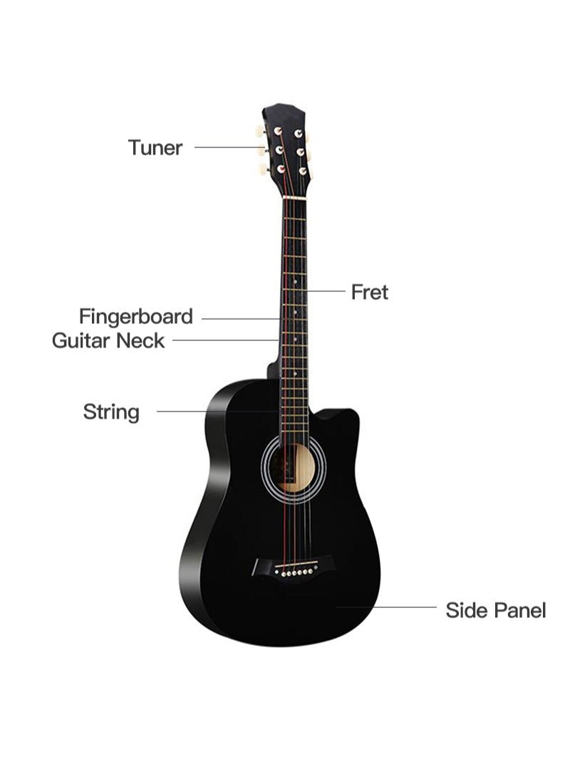 38 Inch Classical Guitar Kit With 6 Strings Gig Bag Tuner Picks Strap For Beginners Adults Kids Birthday Gift - Image 6