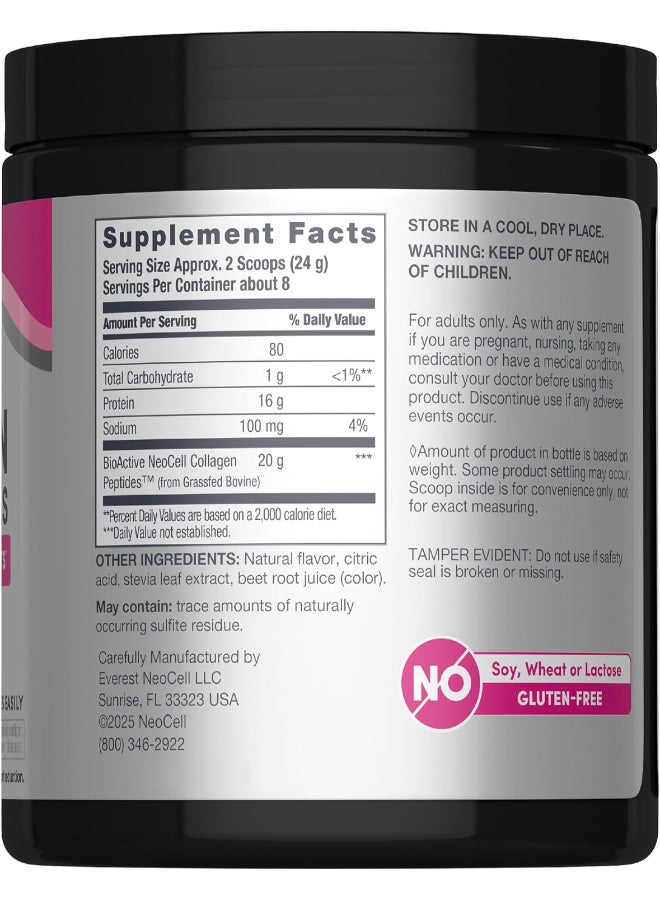 Super Collagen Peptides Powder Type 1 And 3 190 G Berry Lemon Flavour - Image 4