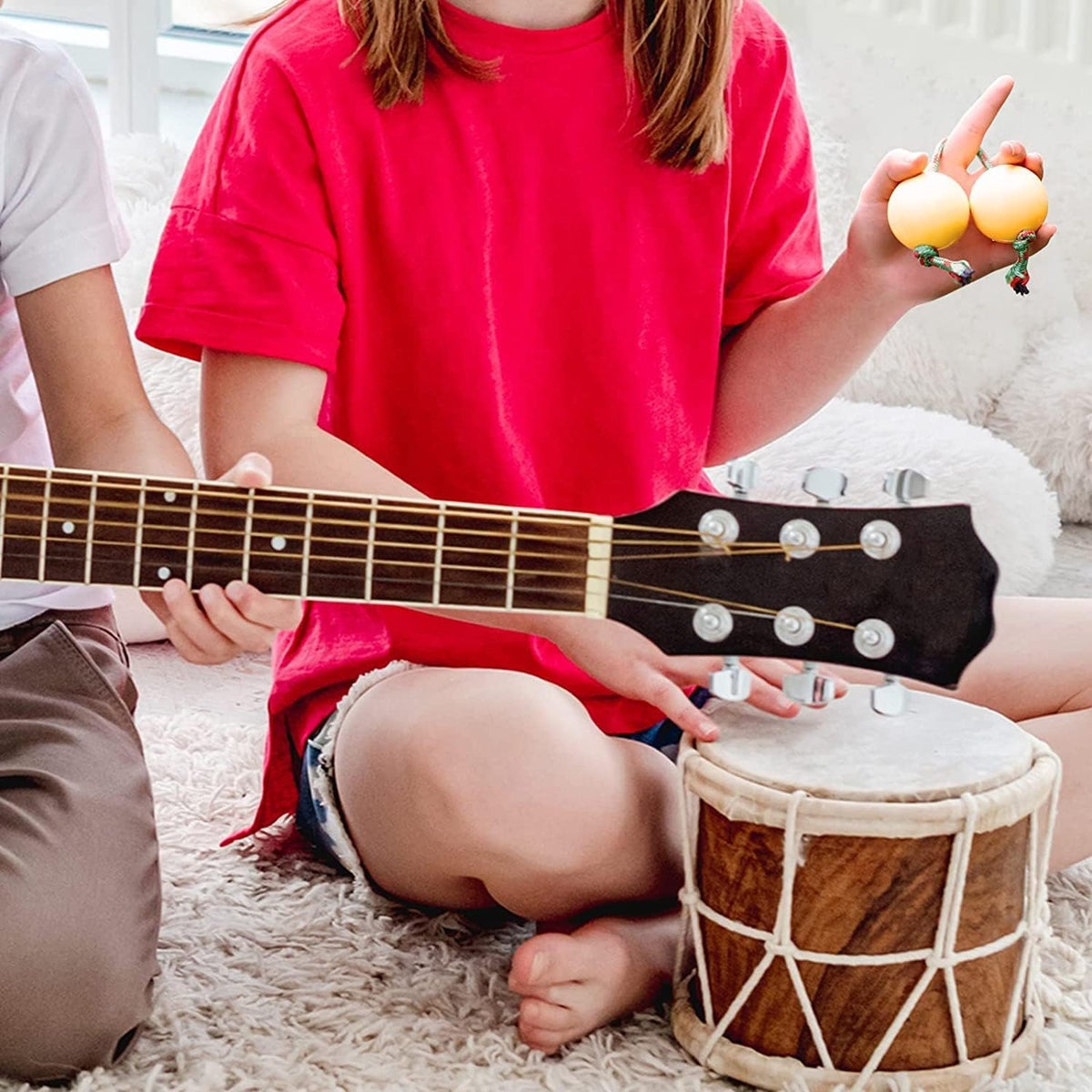 Aslatuas Rhythmic Ball, Kashaka Instrument, Kashaka Music Egg Shaker, Asalato Instrument, Cas Cas Instrument, Kosh Kash Instrument (2pcs,Black) 2pcs Black - Image 4