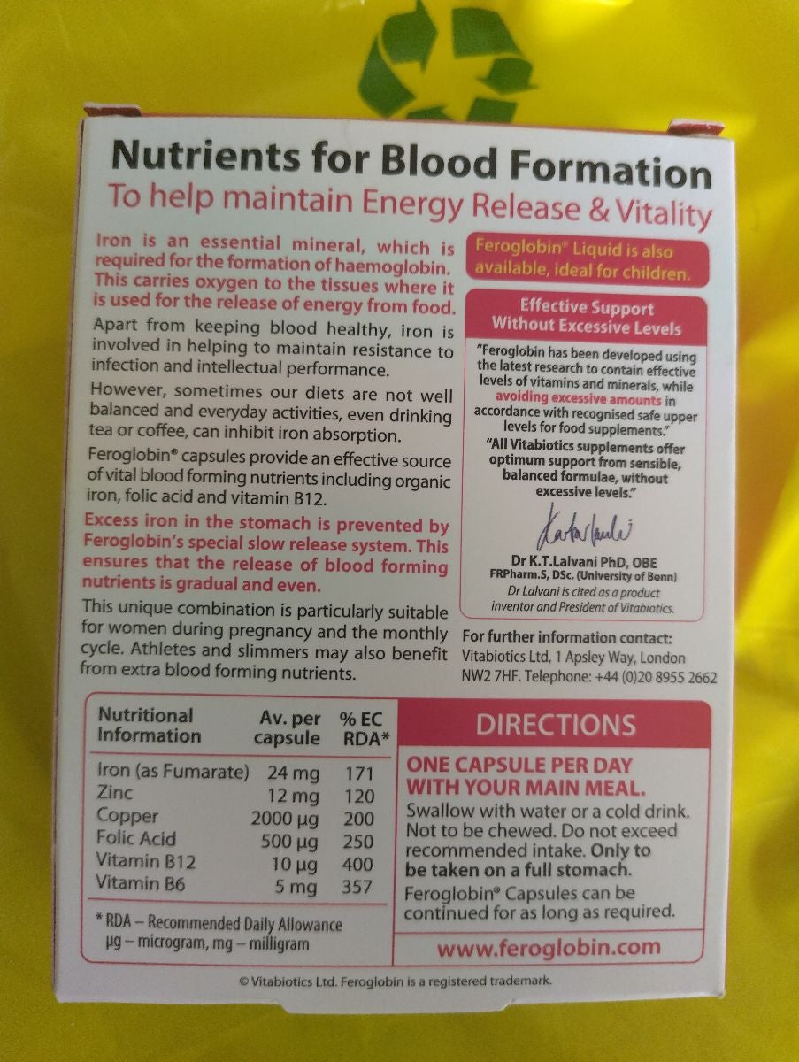 Feroglobin Original 30 Tablets