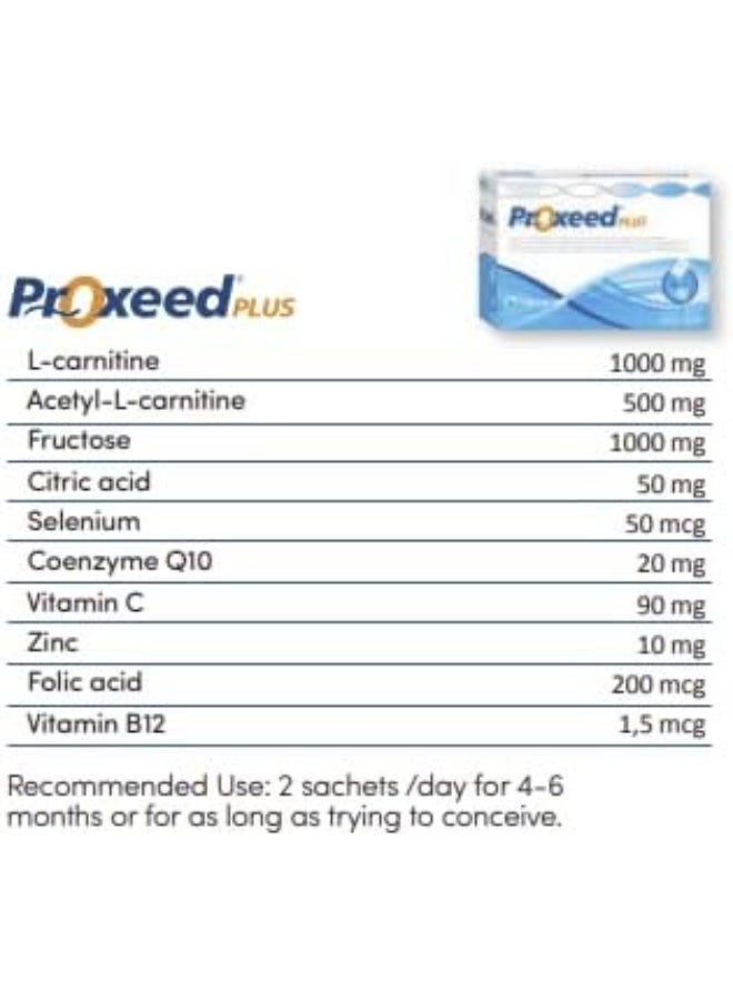 Proxeed Plus Sachets | Advanced Male Fertility Nutritional Supplement with L-Carnitine & Antioxidants | 30 Sachets - Image 5