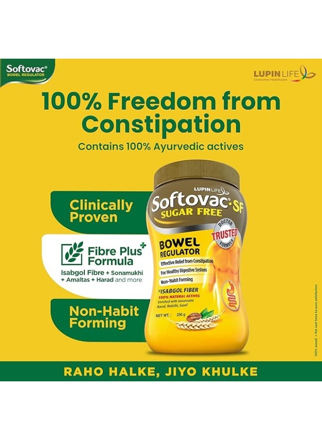 Softovac-SF (Sugarfree) Bowel Regulator 250g - 100% Natural Actives: High Fiber Formula enriched with Sonamukhi, Harad, Mulethi, Saunf etc. - Image 4