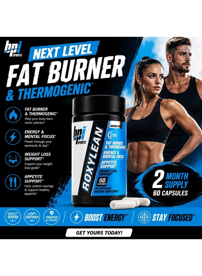 BPI Sports RoxyLean Fat Burner & Thermogenic Supplement, 60 Capsules, Energy & Weight Loss Support - Image 6