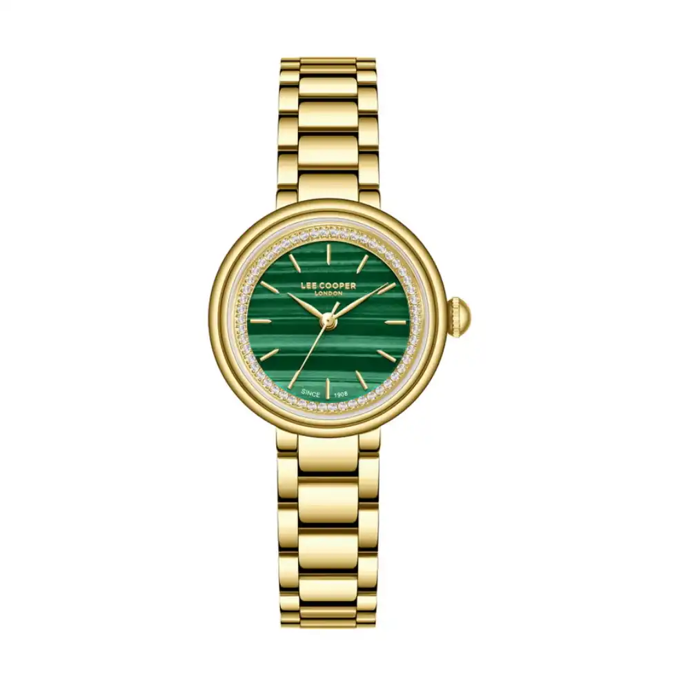 Lee Cooper Womens Metal Analog Watch LC08204.520 Mop Dial 30mm Water Resistant