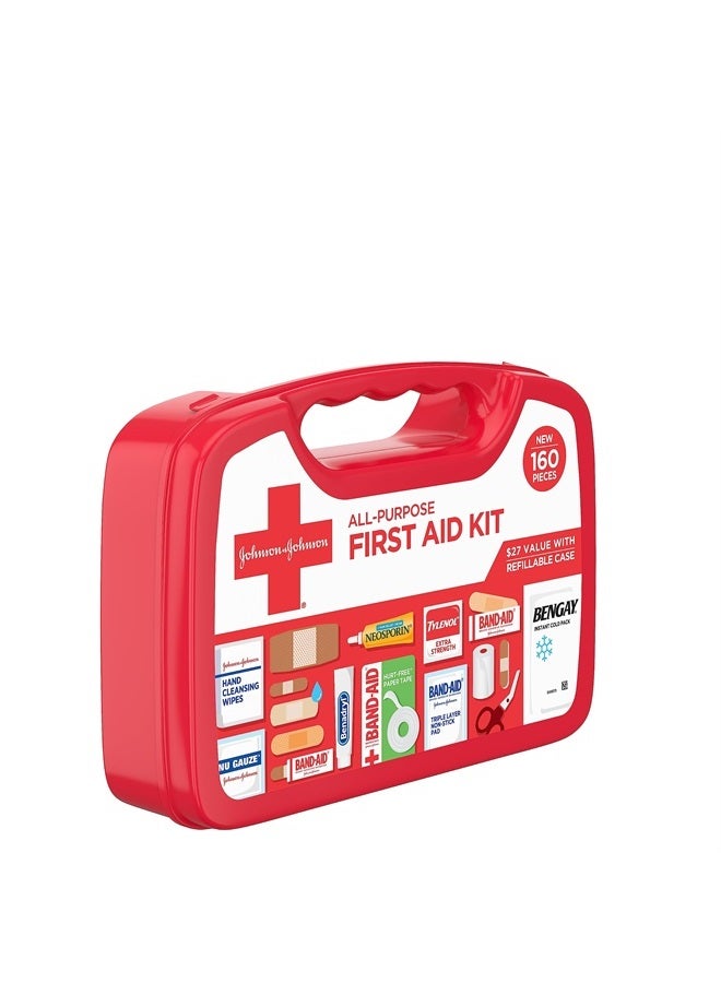 All-Purpose Portable Compact First Aid Kit for Minor Cuts, Scrapes, Sprains & Burns, Ideal for Home, Car, Travel, Camping and Outdoor Emergencies, 160 pieces - Image 5