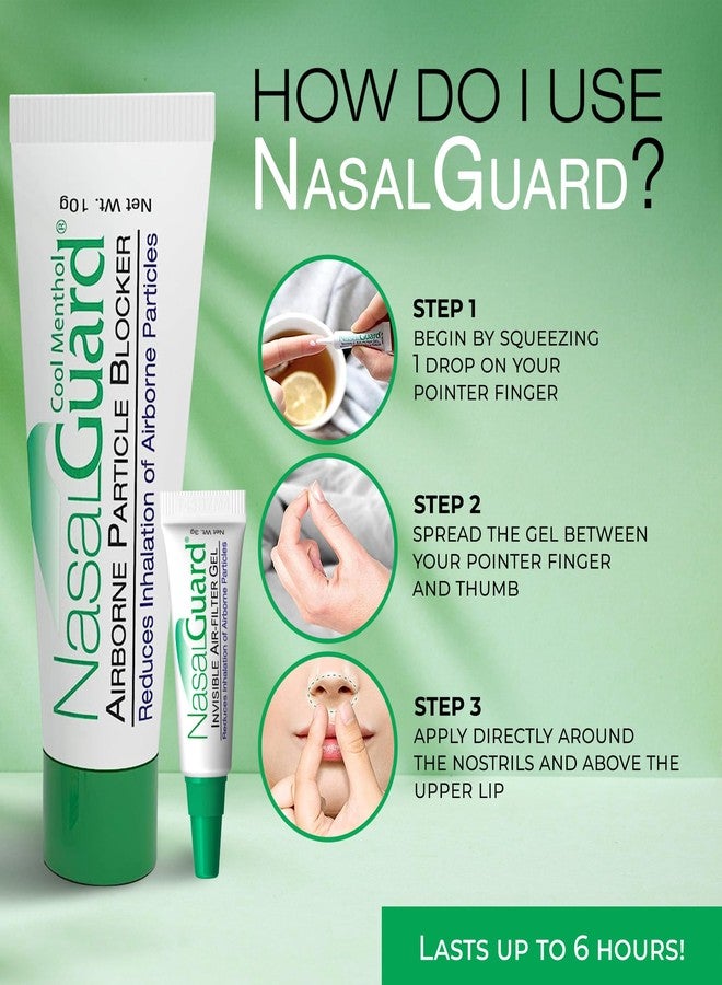 NasalGuard Pet Dander & Pollen Blocker | Drug-Free Nasal Gel | Helps Block Cat & Dog Dander, Pet Hair & Pollen | Non-Drowsy Daily Use | 150+ Uses (Cool Menthol, 3g - Image 5