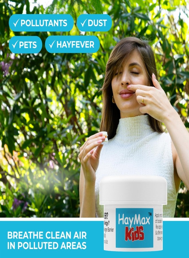 HayMax Allergen Barrier Balm for Kids, 0.17 fl oz (5ml, Organic, Natural & Non-Drowsy, Children Hay Fever Allergy Relief - Traps Pollen, Dust & Pet Allergen - Ragweed & Cedar - Image 3