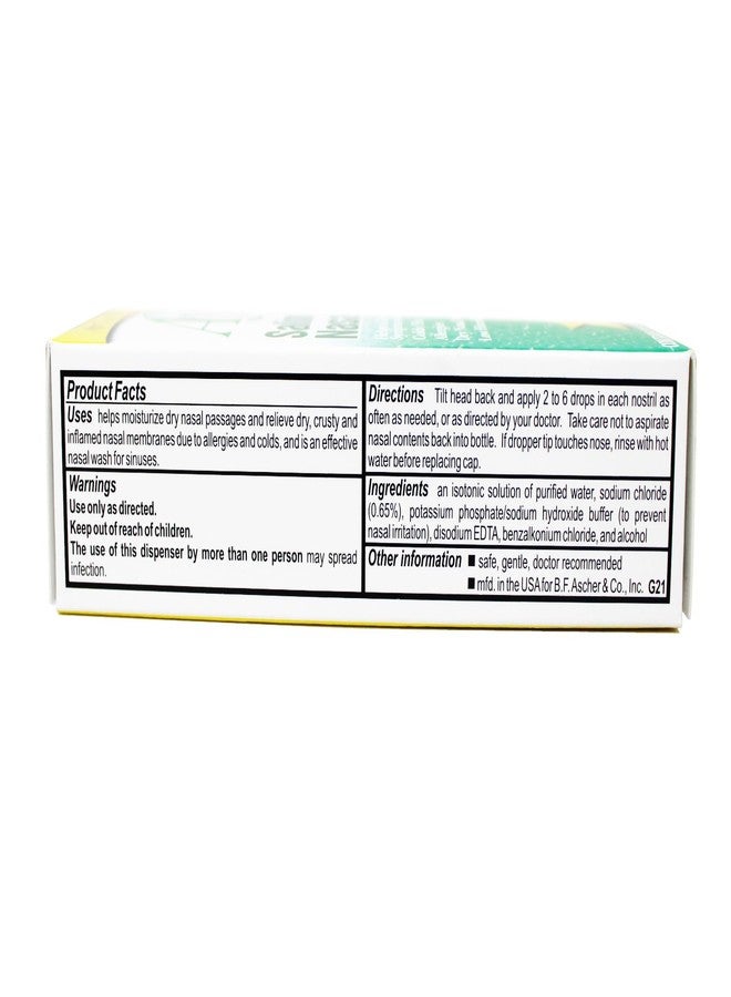 Ayr Saline Nasal Drops 50 mL – Gentle Nasal Moisturizer for Dry Nasal Passages Cold and Allergy Relief - Image 2