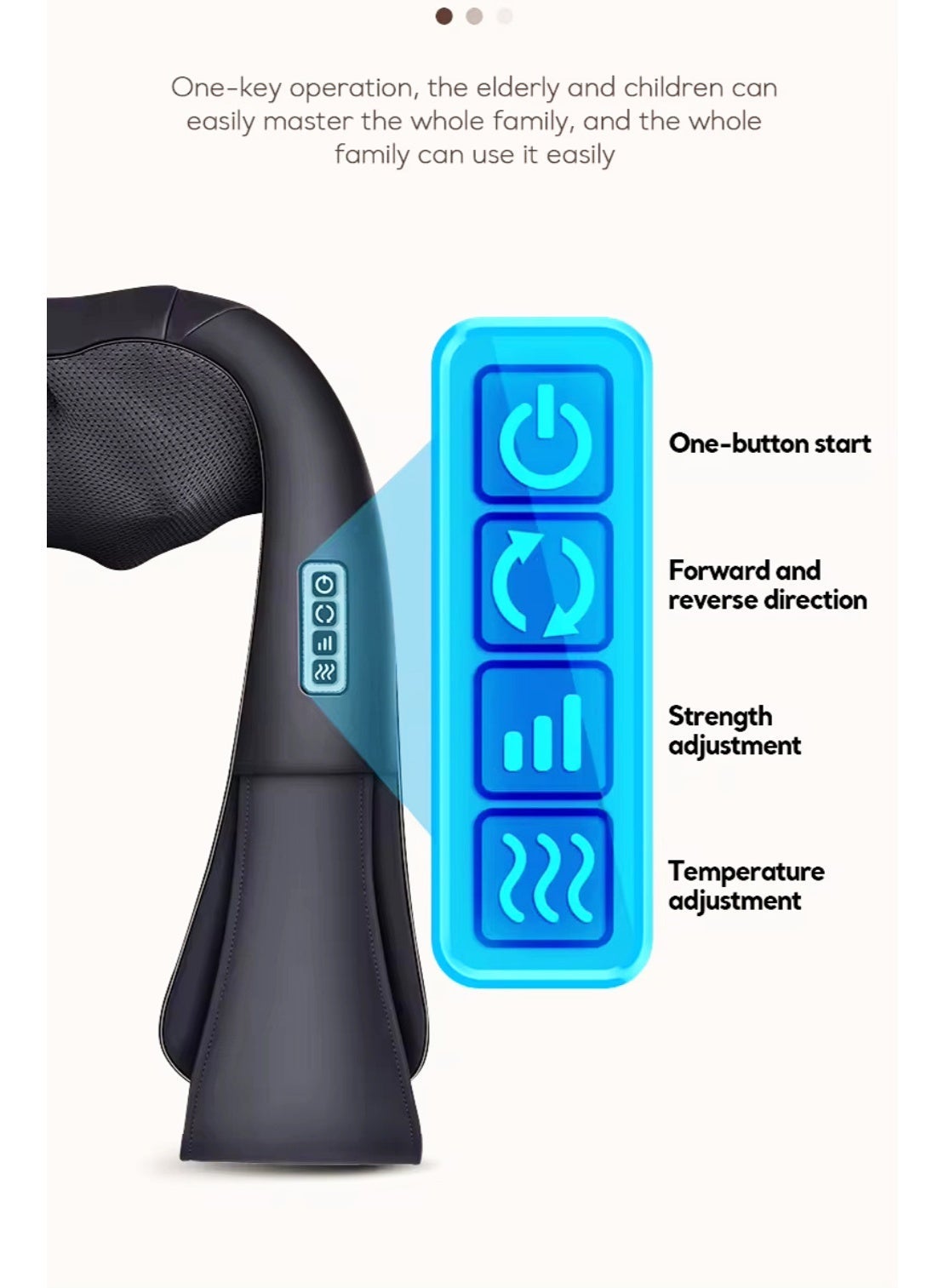Neck Massager, Electric Neck and Back Massager with Heat, Portable Deep Tissue 3