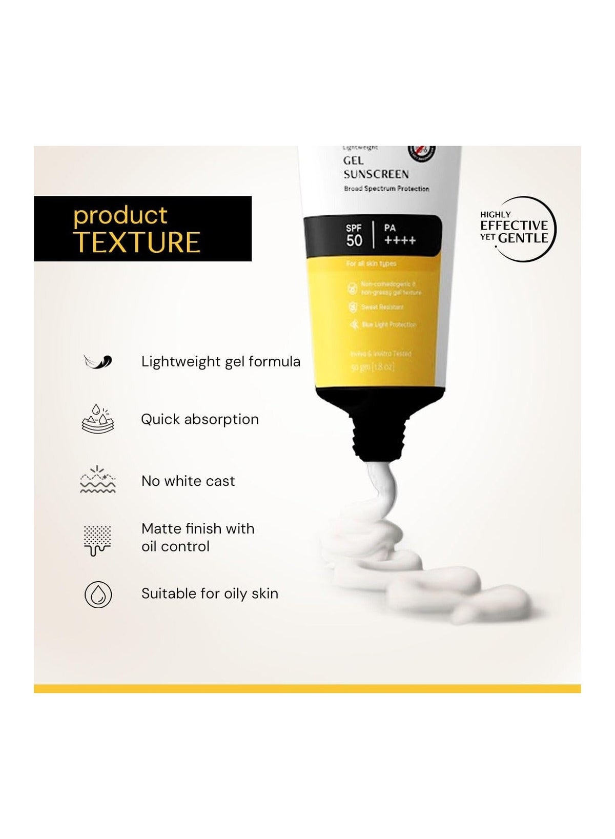 Face Gel Sunscreen for oily skin, combination skin, normal skin (50g) - Image 5